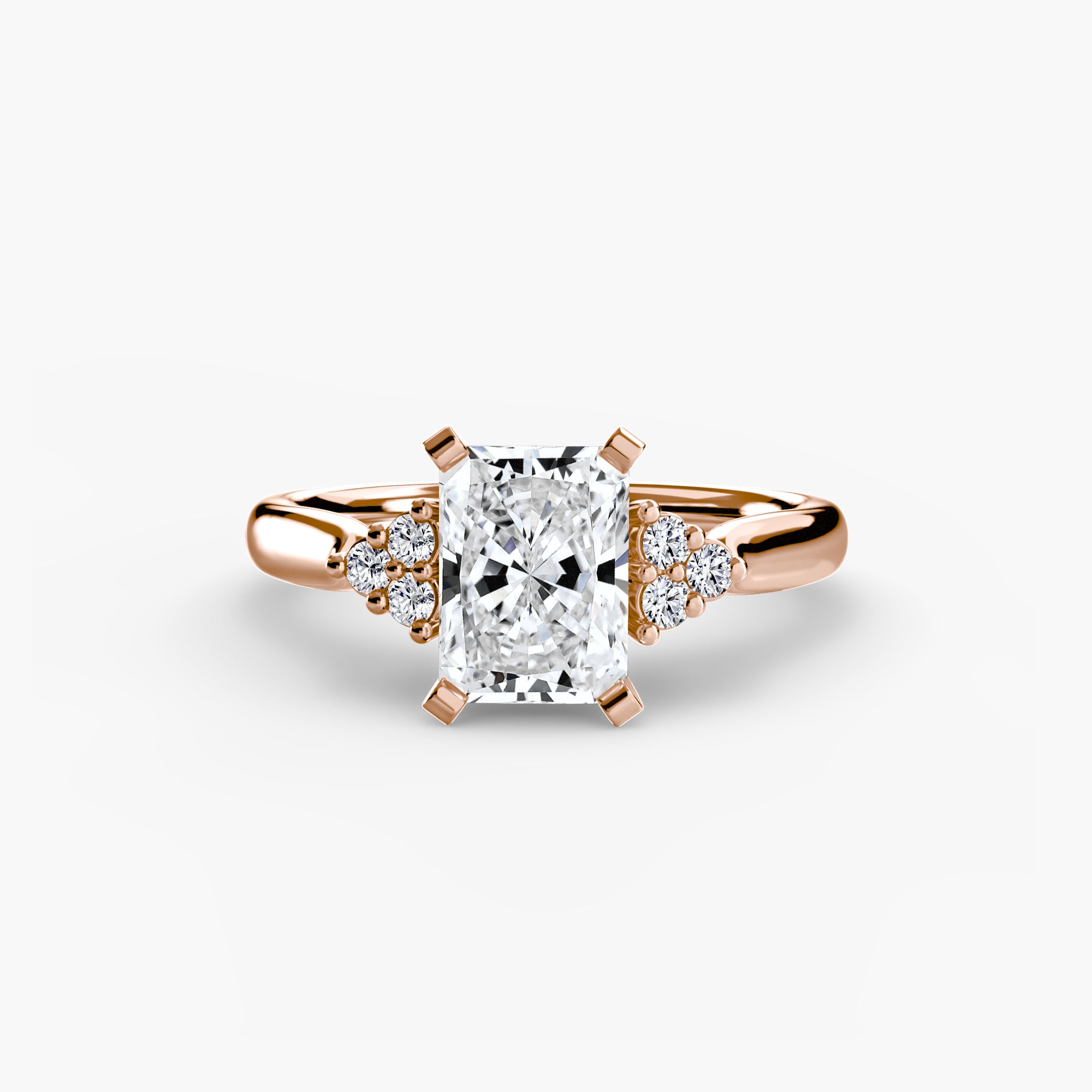 Solitaire with Cluster Shoulders 2