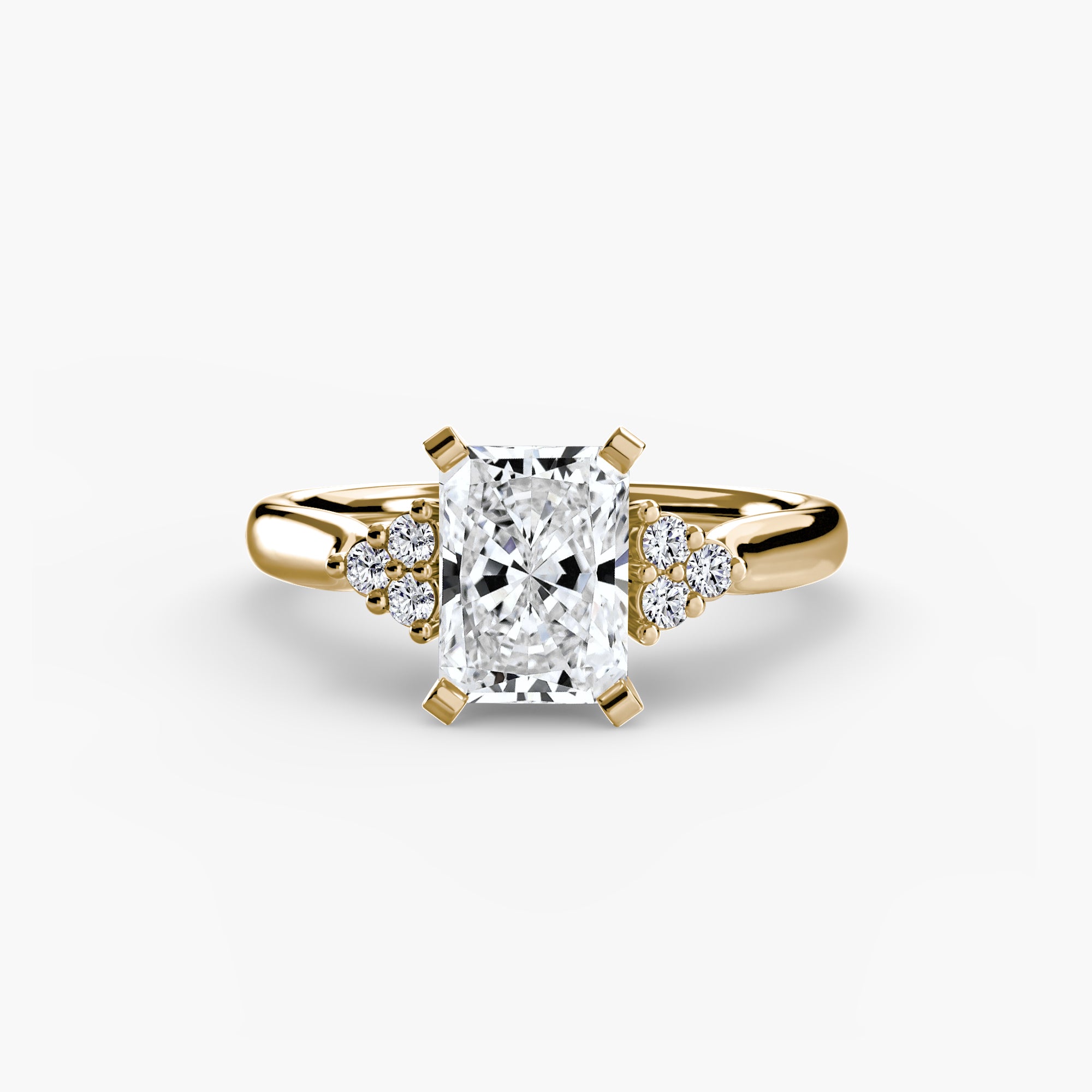 Solitaire with Cluster Shoulders 2