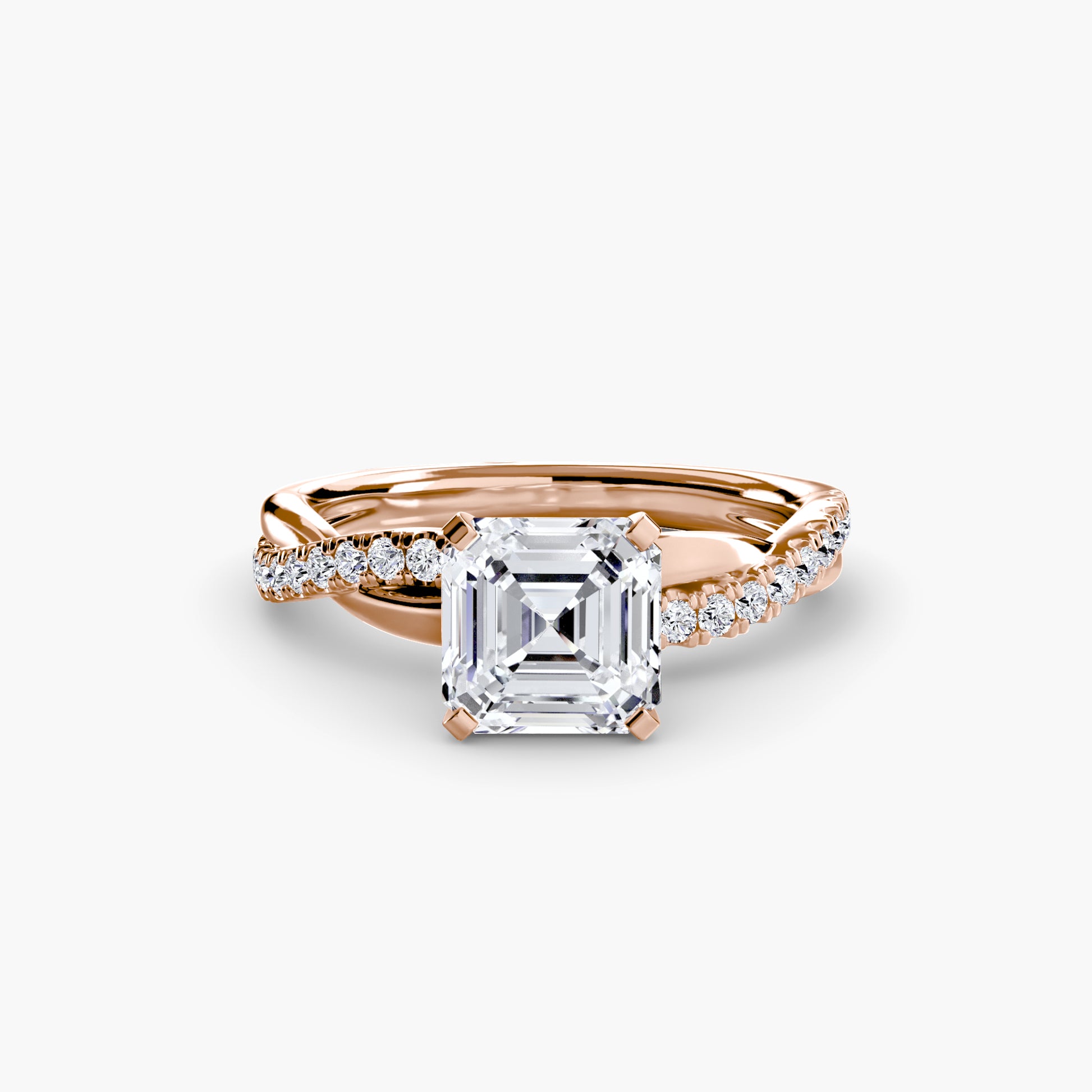The Emerald cut diamond set band Ring