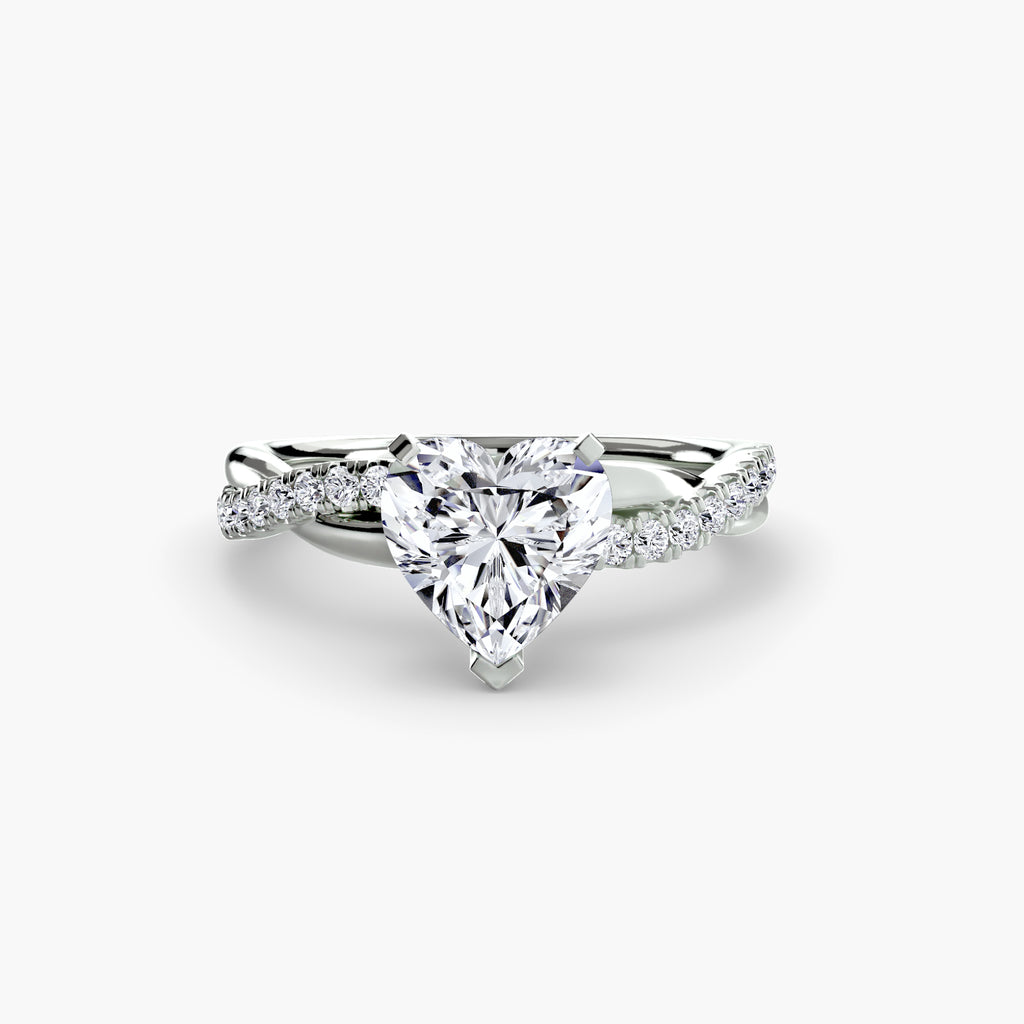 The Emerald cut diamond set band Ring