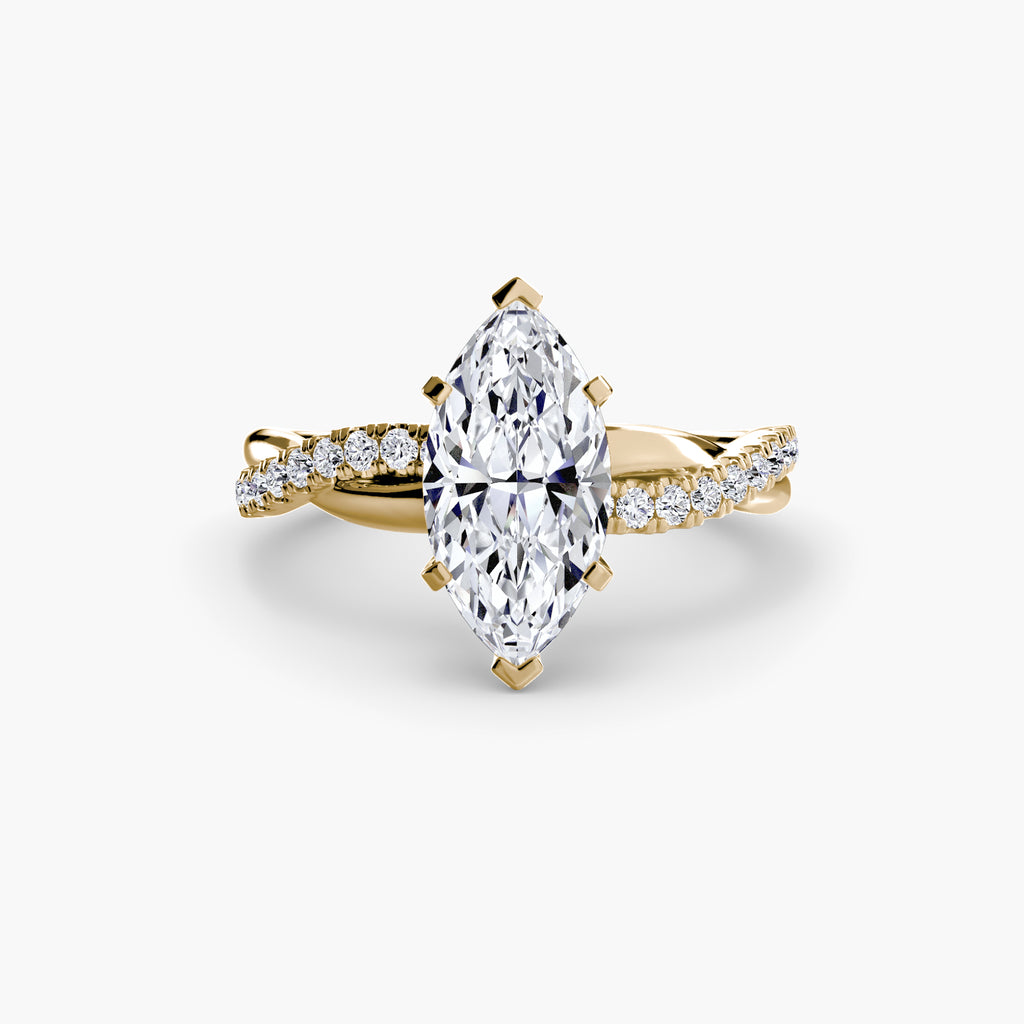 The Emerald cut diamond set band Ring