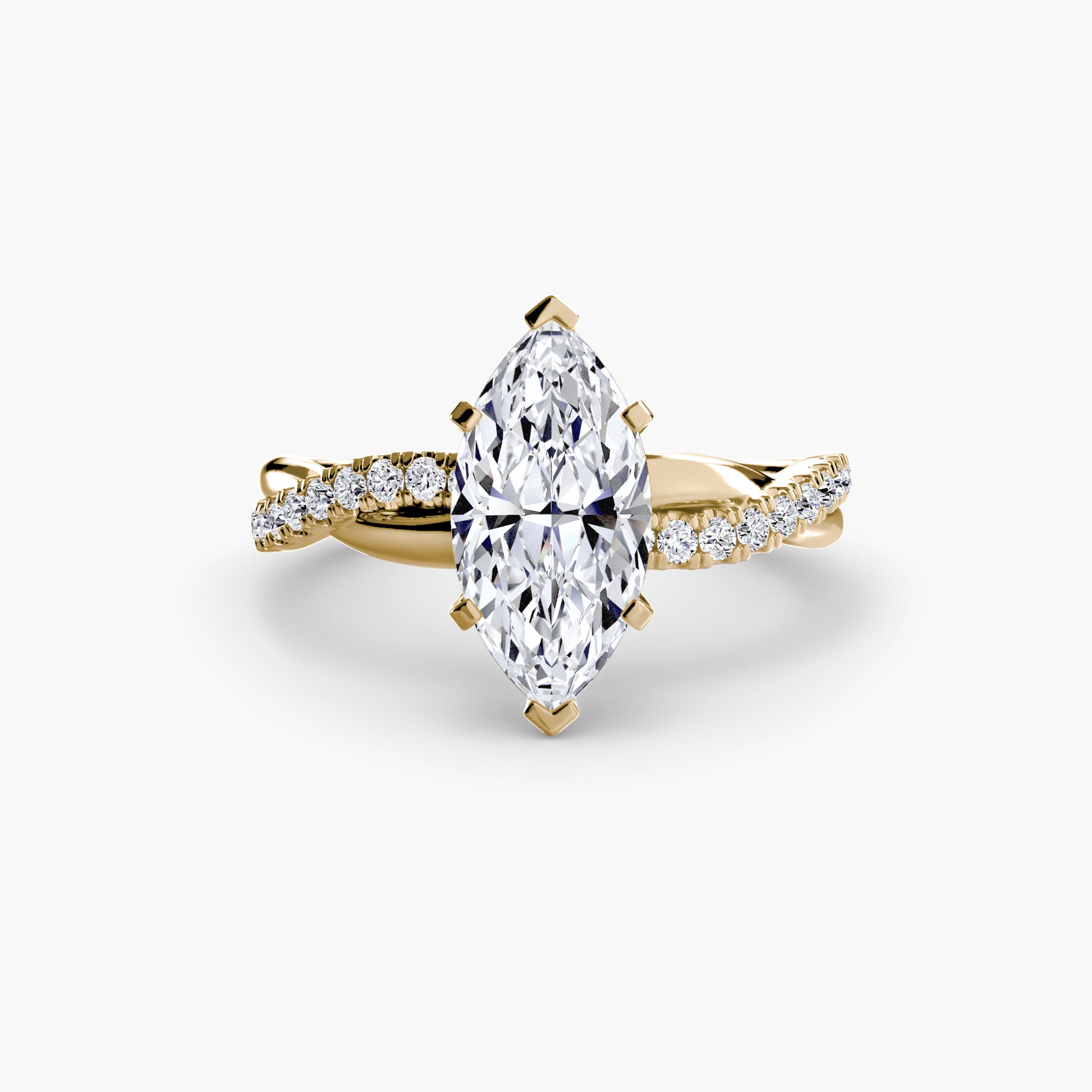 The Emerald cut diamond set band Ring