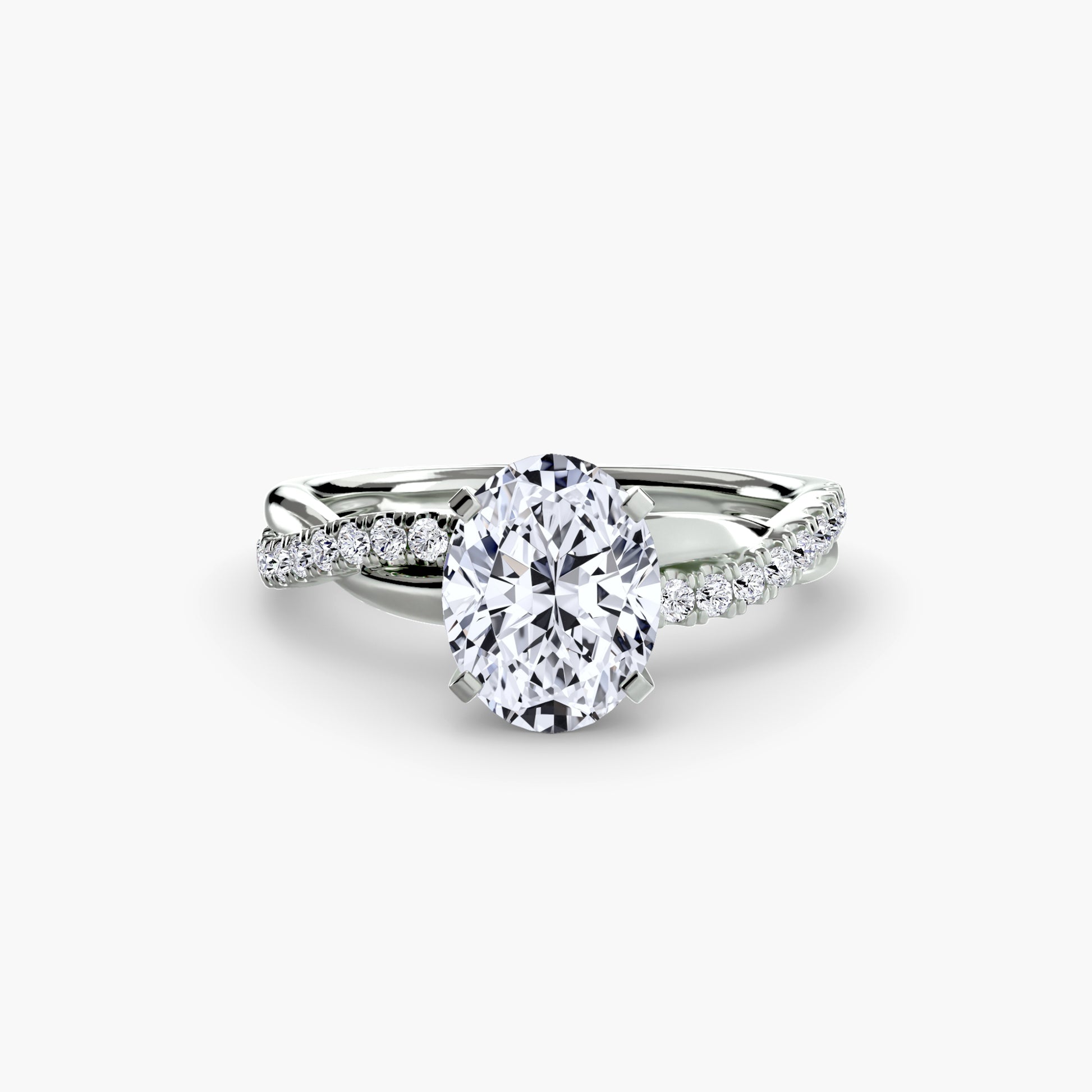 The Emerald cut diamond set band Ring