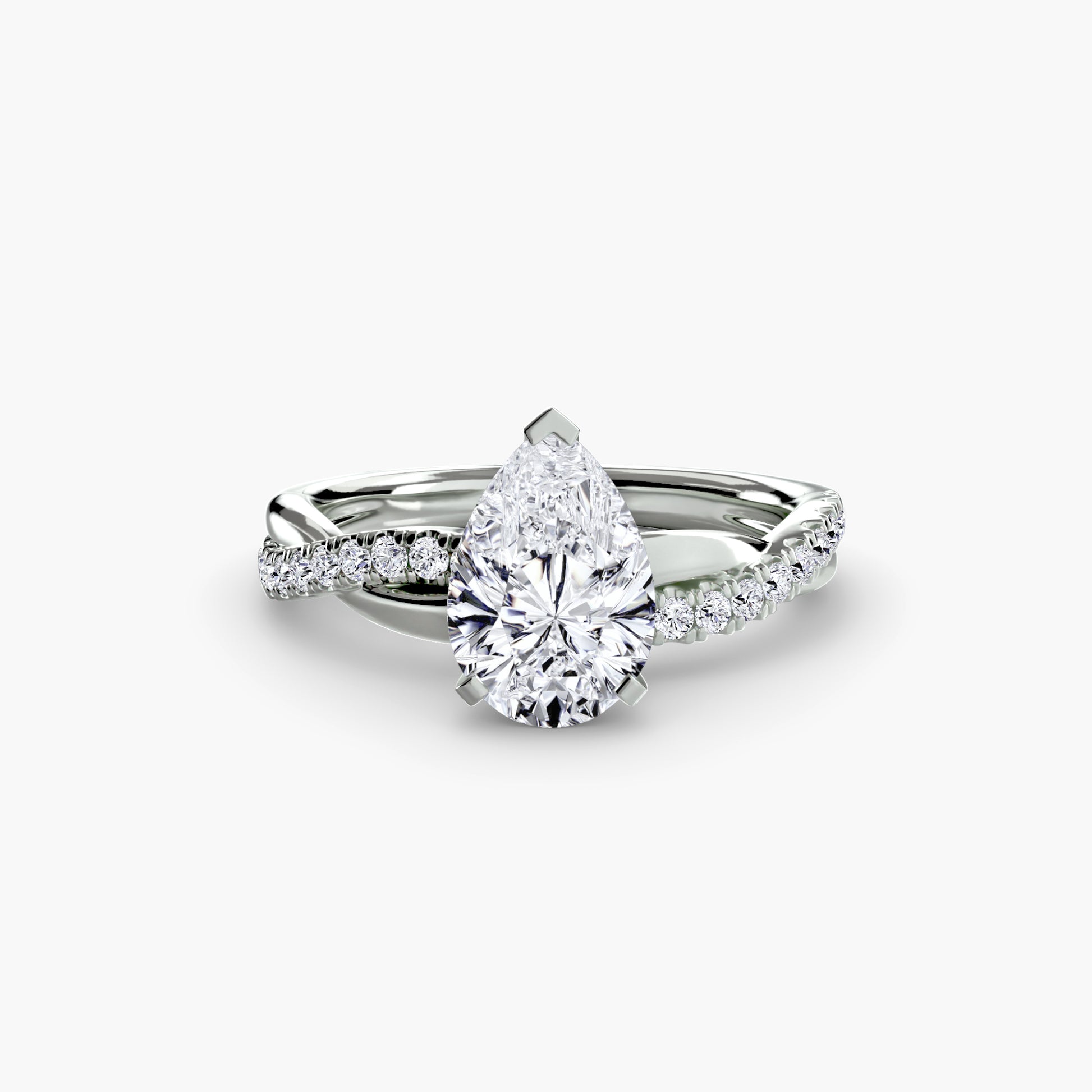 The Emerald cut diamond set band Ring