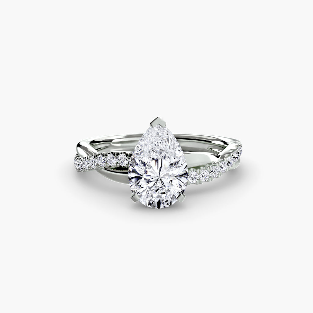 The Emerald cut diamond set band Ring