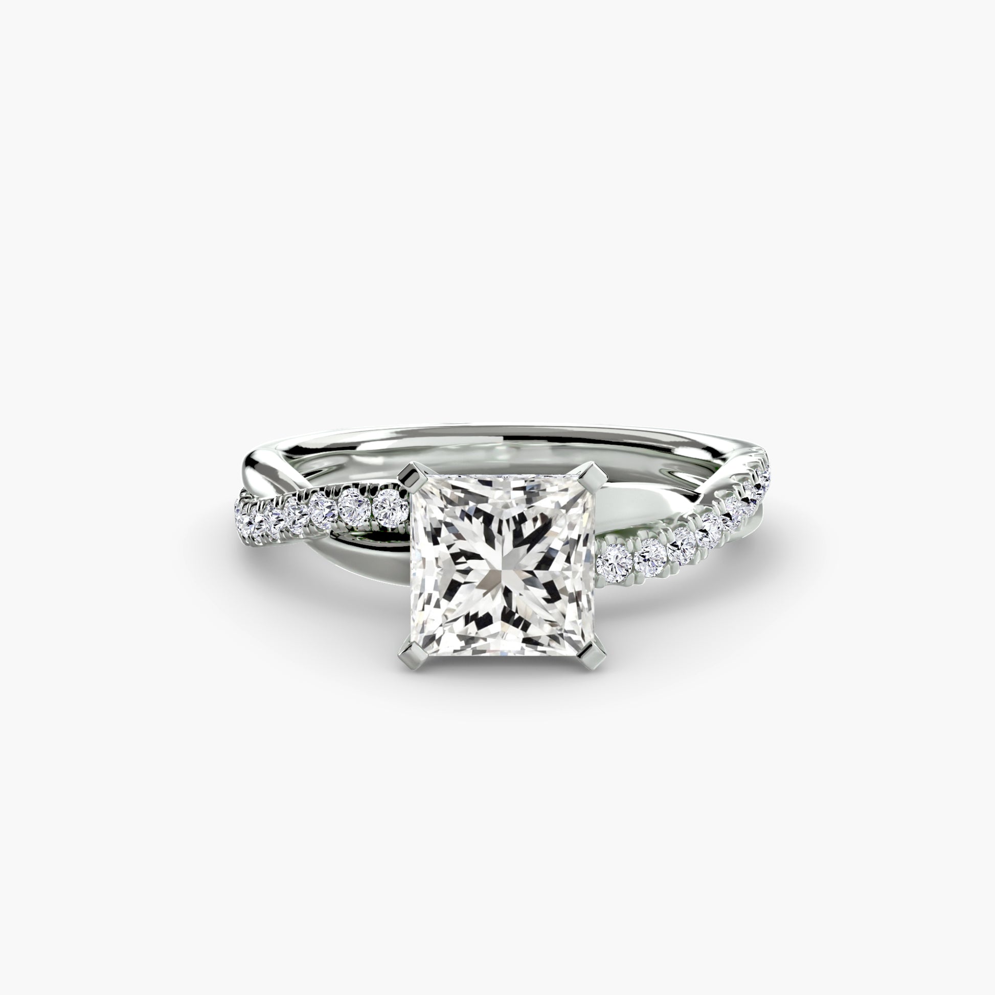 The Emerald cut diamond set band Ring