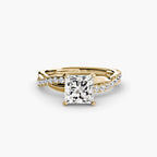The Emerald cut diamond set band Ring