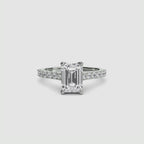 Gabriella Solitaire Diamond Ring with Side Stones