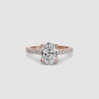 Gabriella Solitaire Diamond Ring with Side Stones