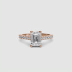 Gabriella Solitaire Diamond Ring with Side Stones