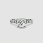 Emilia Solitaire Diamond Ring with Side Stones
