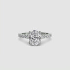 Gabriella Solitaire Diamond Ring with Side Stones
