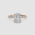 Jacqueline Solitaire Diamond Ring with Side Stones