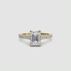 Gabriella Solitaire Diamond Ring with Side Stones