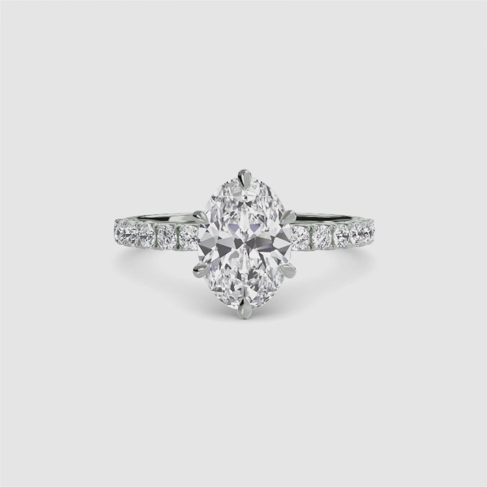 Bianca Solitaire Diamond Ring with Side Stones