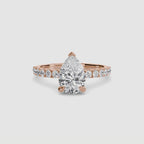 Jacqueline Solitaire Diamond Ring with Side Stones