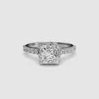 Adelina Solitaire Diamond Ring with Side Stones
