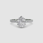 Caterina Solitaire Diamond Ring with Side Stones