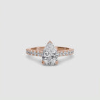 Gabriella Solitaire Diamond Ring with Side Stones