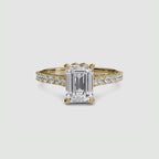 Adelina Solitaire Diamond Ring with Side Stones