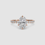 Bianca Solitaire Diamond Ring with Side Stones