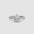 Gabriella Solitaire Diamond Ring with Side Stones