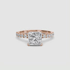 Emilia Solitaire Diamond Ring with Side Stones