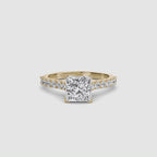 Gabriella Solitaire Diamond Ring with Side Stones