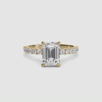 Jacqueline Solitaire Diamond Ring with Side Stones