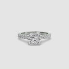 Gabriella Solitaire Diamond Ring with Side Stones