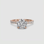 Jacqueline Solitaire Diamond Ring with Side Stones