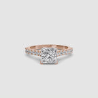 Gabriella Solitaire Diamond Ring with Side Stones