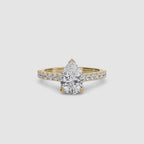 Gabriella Solitaire Diamond Ring with Side Stones