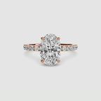 Emilia Solitaire Diamond Ring with Side Stones