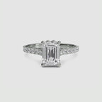 Adelina Solitaire Diamond Ring with Side Stones
