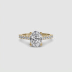 Gabriella Solitaire Diamond Ring with Side Stones