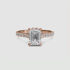 Adelina Solitaire Diamond Ring with Side Stones