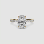 Emilia Solitaire Diamond Ring with Side Stones