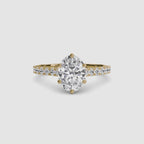 Caterina Solitaire Diamond Ring with Side Stones