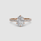Caterina Solitaire Diamond Ring with Side Stones
