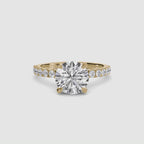Emilia Solitaire Diamond Ring with Side Stones
