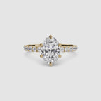 Bianca Solitaire Diamond Ring with Side Stones